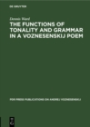 Image for Functions of Tonality and Grammar in a Voznesenskij Poem
