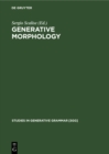 Image for Generative Morphology