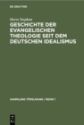 Image for Geschichte der evangelischen Theologie seit dem deutschen Idealismus