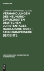 Image for Verhandlungen Des Neunundzwanzigsten Deutschen Juristentages (Karlsruhe 1908) - Stenographische Berichte