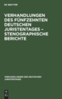 Image for Verhandlungen Des Funfzehnten Deutschen Juristentages - Stenographische Berichte