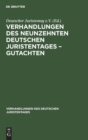Image for Verhandlungen Des Neunzehnten Deutschen Juristentages - Gutachten