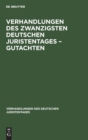 Image for Verhandlungen Des Zwanzigsten Deutschen Juristentages - Gutachten