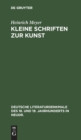 Image for Kleine Schriften Zur Kunst