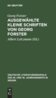 Image for Ausgewahlte Kleine Schriften Von Georg Forster