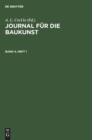 Image for Journal F?r Die Baukunst. Band 4