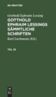 Image for Gotthold Ephraim Lessing: Gotthold Ephraim Lessings S?mmtliche Schriften. Teil 26