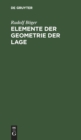 Image for Elemente Der Geometrie Der Lage