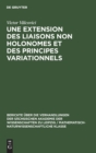 Image for Une Extension Des Liaisons Non Holonomes Et Des Principes Variationnels