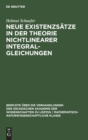 Image for Neue Existenzs?tze in Der Theorie Nichtlinearer Integralgleichungen