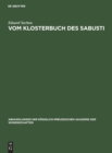 Image for Vom Klosterbuch Des Sabusti