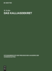 Image for Das Kalliasdekret