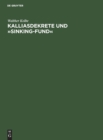 Image for Kalliasdekrete Und »Sinking-Fund«