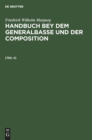 Image for Anhang zum Handbuche bey dem Generalbasse und der Composition