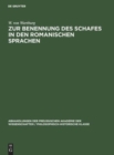 Image for Zur Benennung Des Schafes in Den Romanischen Sprachen
