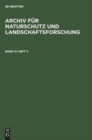 Image for Archiv Fur Naturschutz Und Landschaftsforschung. Band 21, Heft 2