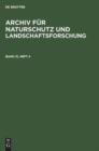 Image for Archiv F?r Naturschutz Und Landschaftsforschung. Band 21, Heft 4