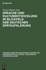 Image for Sprache Und Kulturentwicklung Im Blickfeld Der Deutschen Sp?taufkl?rung