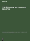 Image for Zur ?tiologie Des Diabetes Mellitus
