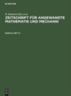 Image for Zeitschrift Fur Angewandte Mathematik Und Mechanik. Band 62, Heft 12