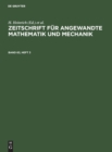 Image for Zeitschrift Fur Angewandte Mathematik Und Mechanik. Band 63, Heft 3