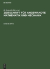 Image for Zeitschrift Fur Angewandte Mathematik Und Mechanik. Band 58, Heft 3