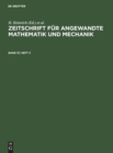 Image for Zeitschrift Fur Angewandte Mathematik Und Mechanik. Band 57, Heft 3