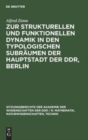 Image for Zur Strukturellen Und Funktionellen Dynamik in Den Typologischen Subr?umen Der Hauptstadt Der Ddr, Berlin
