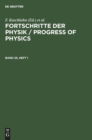 Image for Fortschritte Der Physik / Progress of Physics. Band 25, Heft 1
