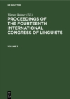 Image for Proceedings of the Fourteenth International Congress of Linguists. Volume 3