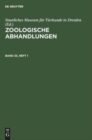 Image for Zoologische Abhandlungen. Band 33, Heft 1