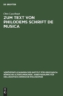 Image for Zum Text Von Philodems Schrift de Musica