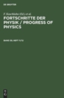 Image for Fortschritte Der Physik / Progress of Physics. Band 30, Heft 11/12