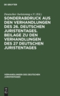 Image for Sonderabdruck Aus Den Verhandlungen Des 26. Deutschen Juristentages. Beilage Zu Den Verhandlungen Des 27 Deutschen Juristentages