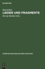 Image for Lieder Und Fragmente