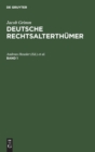 Image for Jacob Grimm: Deutsche Rechtsalterthumer. Band 1