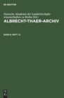 Image for Albrecht-Thaer-Archiv. Band 8, Heft 1-3