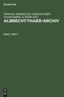 Image for Albrecht-Thaer-Archiv. Band 7, Heft 1