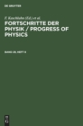 Image for Fortschritte Der Physik / Progress of Physics. Band 29, Heft 8