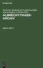 Image for Albrecht-Thaer-Archiv. Band 5, Heft 3