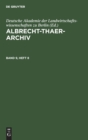 Image for Albrecht-Thaer-Archiv. Band 9, Heft 8