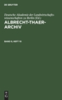 Image for Albrecht-Thaer-Archiv. Band 9, Heft 10