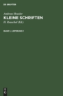 Image for Andreas Heusler: Kleine Schriften. Band 1, Lieferung 1