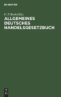 Image for Allgemeines deutsches Handelsgesetzbuch