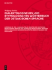 Image for Anhang, Teil 2: Register der deutschen Bedeutungen. Register der russischen Bedeutungen. Register der etymologisch behandelten Worter. Berichtigungen und Nachtrage