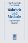 Image for Gesammelte Werke : Band 2: Hermeneutik II:  Wahrheit und Methode: Erganzungen, Register