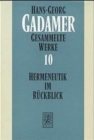 Image for Gesammelte Werke : Band 10: Hermeneutik im Ruckblick