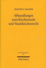 Image for Abhandlungen zum Kirchenrecht und Staatskirchenrecht