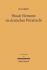 Image for Poenale Elemente im deutschen Privatrecht : Von der Renaissance der Privatstrafe im deutschen Recht