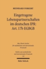 Image for Eingetragene Lebenspartnerschaften im deutschen IPR: Art. 17b EGBGB